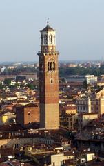 Lamberti Tower viewed from Verona Cathedral bell tower