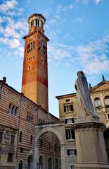 Piazza dei Signori and Torre Lamberti in Verona, Italy