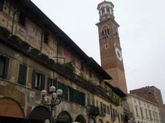 Piazza delle Erbe in Verona panoramic view