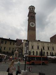 Piazza delle Erbe in Verona with Torre dei Lamberti