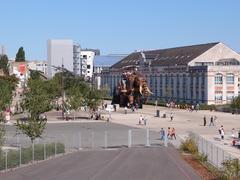 Les Machines de l'Ile in Nantes featuring a large mechanical elephant