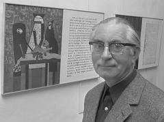 Harry van Kruiningen at the 1970 exhibition in Amsterdam Historical Museum