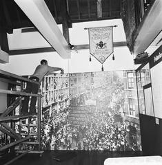 Photo installation from women's suffrage demonstration