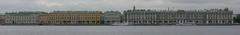 View of Hermitage Museum and Winter Palace across the Neva river, St. Petersburg, Russia, with a Meteor Hydrofoil in the water