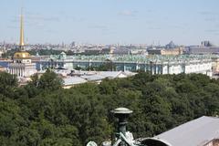 view of Saint Petersburg from the St. Isaac's Cathedral