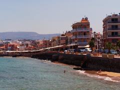 Scenic view of Chania harbor with colorful buildings