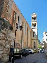 Panoramic view of Chania with a blend of historical buildings and coastal scenery