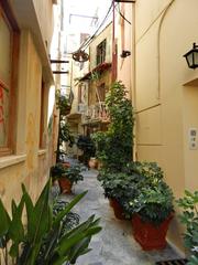 Panoramic view of Chania, coastal town in Crete, Greece