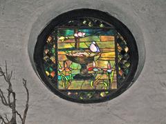 Bruce Porter-designed stained glass window at Swedenborgia Church in San Francisco