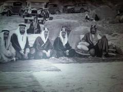 King Ibn Saud with Jamil Mardam Bey in Taif, 1934