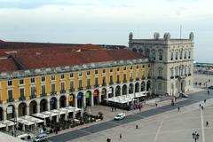 Lisbon view from Arco Triunfal to the Lisboa Story Centre