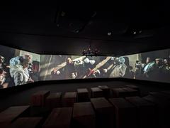 1755 Lisbon earthquake audiovisual multiscreen projection at Lisbon Story Centre