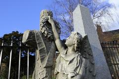 Statue of an angel at a cemetery