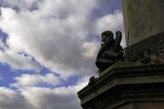 Sculpture of an angel with a serene expression