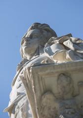 Public art statue of Mozart in Burggarten, Vienna