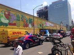 Arcos de Belén market facade, Mexico City