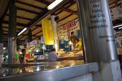 Attending customers at the San Juan Market in Mexico City