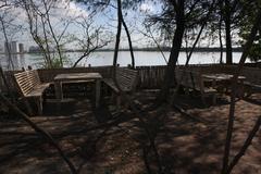 Tourist stop with benches at Las Piñas-Parañaque Critical Habitat and Ecotourism Area