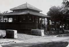 Museum Singaradja in black and white