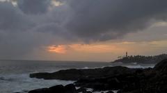 Evening view from Trivandrum Kovalam Beach