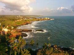 Scenic coastal view from Light House 2 with the ocean and rocky shoreline