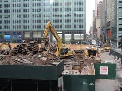 Demolition site in New York City between 42nd and 43rd Streets