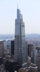 One Vanderbilt skyscraper in New York City from 30 Rockefeller Plaza observation deck