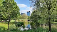 Zuidas Vivaldi seen from Beatrixpark, Amsterdam