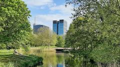 Zuidas Vivaldi seen from Beatrixpark, Amsterdam