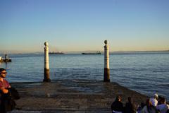 Cais das Colunas waterfront in Lisbon