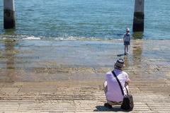 Cais das Colunas waterfront in Lisbon