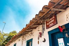 Aldeia de Carapicuíba house with a tree in the foreground