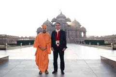 President Jair Bolsonaro visiting Akshardham Temple in New Delhi, India