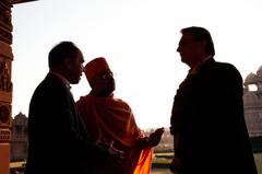 Brazilian President Jair Bolsonaro at Akshardham Temple in India