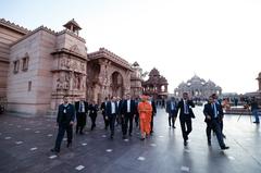 Presidente Jair Bolsonaro visita Templo de Akshardham em Nova Delhi