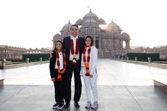 President Jair Bolsonaro at Akshardham Temple in New Delhi on January 24, 2020