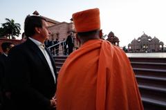 President Jair Bolsonaro visits Akshardham Temple