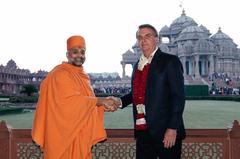 President Jair Bolsonaro visits Akshardham Temple in New Delhi, India