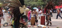 Dancers at Plaza de las Tres Culturas in Mexico City