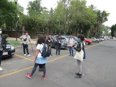 Participants of the 3rd WikiEducación Meeting visit the Plaza de las Tres Culturas in Tlatelolco