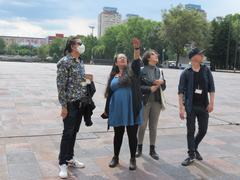 Participants of the 3rd WikiEducación Meeting at Plaza de las Tres Culturas in Tlatelolco