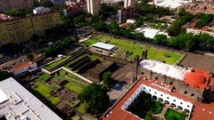 aerial view of Tlatelolco Archaeological Zone