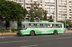 Trolleybus at Plaza de las Tres Culturas, Mexico City