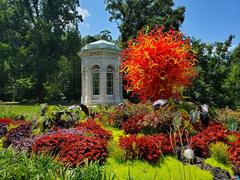 Henry Shaw Mausoleum with Dale Chihuly glass art piece