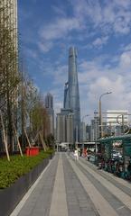 View from Xinkaihe Road to Shanghai Tower