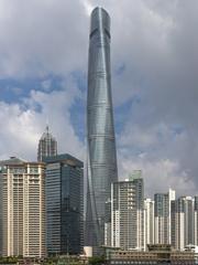 Shanghai Tower view from ground in Shanghai, China