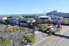 Pier 39 at Fisherman's Wharf with bustling crowds and vibrant storefronts