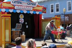 artist performing at Pier 39