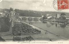 Pont des Barris crossing the Isle River in Périgueux, 1908