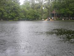 Ho Chi Minh's house on a rainy day